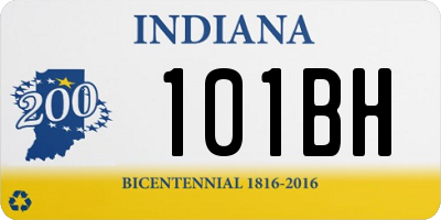 IN license plate 101BH