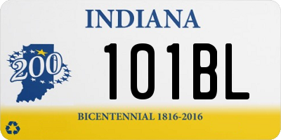 IN license plate 101BL