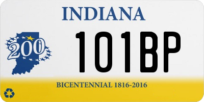 IN license plate 101BP