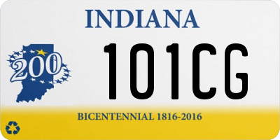 IN license plate 101CG