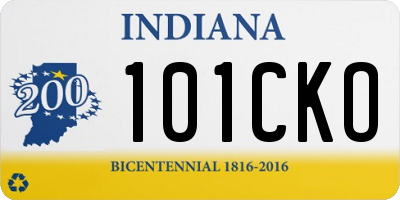 IN license plate 101CKO