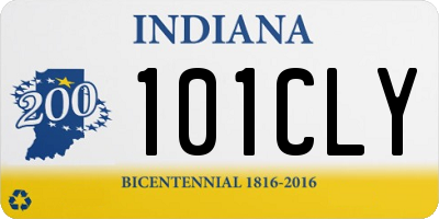 IN license plate 101CLY