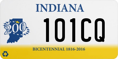 IN license plate 101CQ