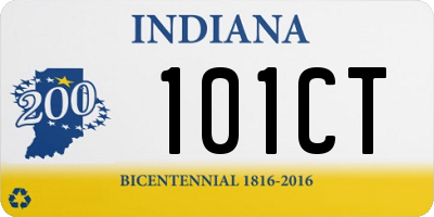 IN license plate 101CT