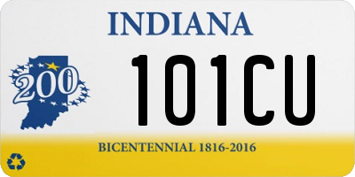 IN license plate 101CU