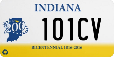 IN license plate 101CV