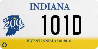 IN license plate 101D