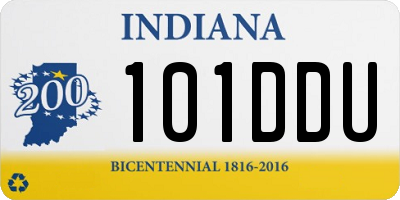 IN license plate 101DDU