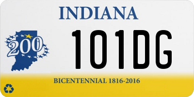 IN license plate 101DG