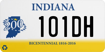 IN license plate 101DH