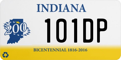 IN license plate 101DP