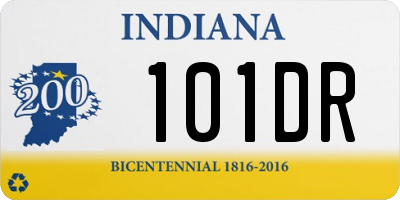 IN license plate 101DR