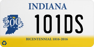 IN license plate 101DS