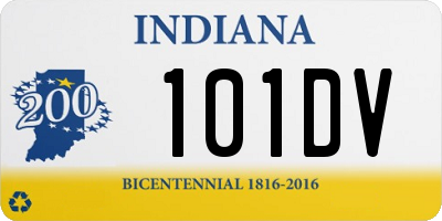 IN license plate 101DV