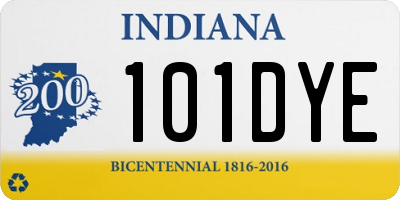 IN license plate 101DYE