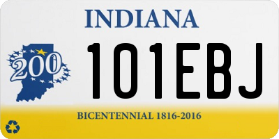 IN license plate 101EBJ