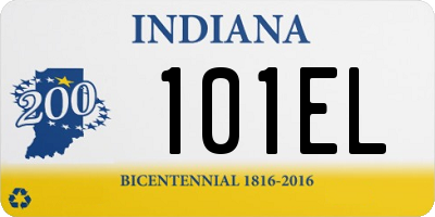 IN license plate 101EL