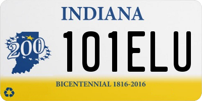 IN license plate 101ELU