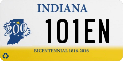 IN license plate 101EN