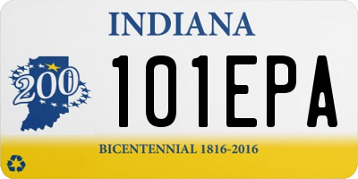 IN license plate 101EPA