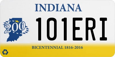 IN license plate 101ERI