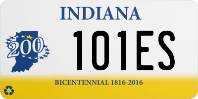 IN license plate 101ES