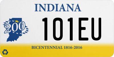 IN license plate 101EU