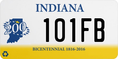 IN license plate 101FB