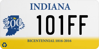 IN license plate 101FF