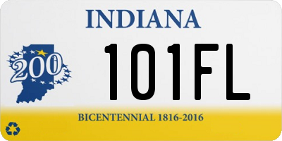 IN license plate 101FL