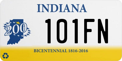 IN license plate 101FN