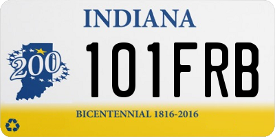 IN license plate 101FRB