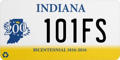 IN license plate 101FS