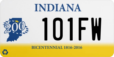 IN license plate 101FW