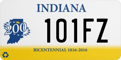 IN license plate 101FZ