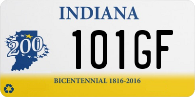 IN license plate 101GF