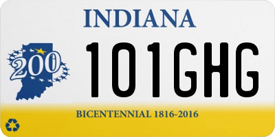 IN license plate 101GHG