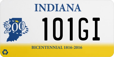 IN license plate 101GI