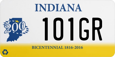 IN license plate 101GR