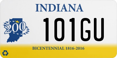 IN license plate 101GU