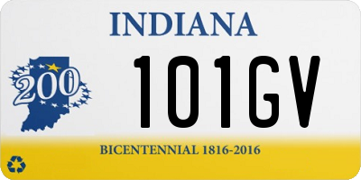 IN license plate 101GV