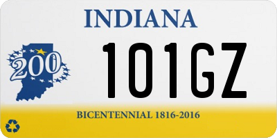 IN license plate 101GZ