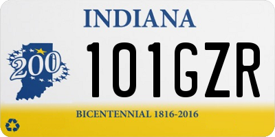 IN license plate 101GZR