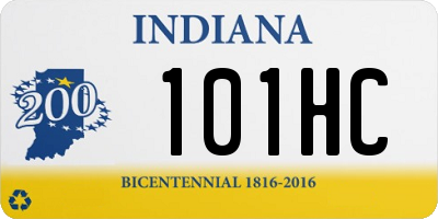 IN license plate 101HC