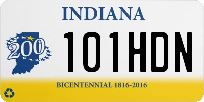 IN license plate 101HDN