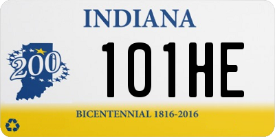 IN license plate 101HE