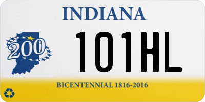 IN license plate 101HL