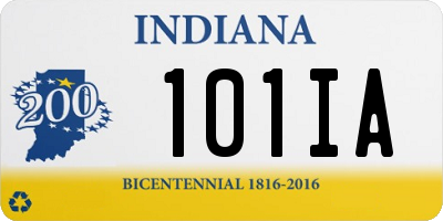 IN license plate 101IA