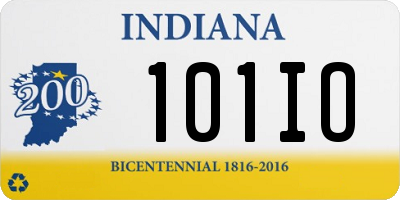 IN license plate 101IO