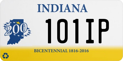 IN license plate 101IP